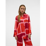 Vero Moda VERO MODA dame skjorte VMREBA Restudsalg Fiery Red Silba