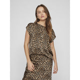 VILA VILA dame top VIELLETTE Top Caramel Café LEO