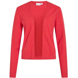 VILA VILA DAME CARDIGAN VIRIL SHORT L/S KNIT CARDIGAN-NOOS Cardigan Hibiscus DARK MELANGE