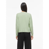 VILA VILA DAME CARDIGAN VIRIL SHORT L/S KNIT CARDIGAN-NOOS Cardigan Smoke Green LIGHT MELANGE