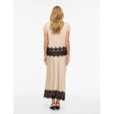 VILA VILA Dame Nederdel VIEllette Skirt Cement BLACK LACE