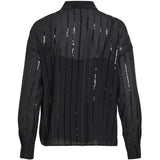 VILA VILA Dame Skjorte VIVilovana Shirt Black Beauty BLACK SEQUINS