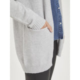 VILA VILA dame cardigan VIRIL Restudsalg Light Grey Melange