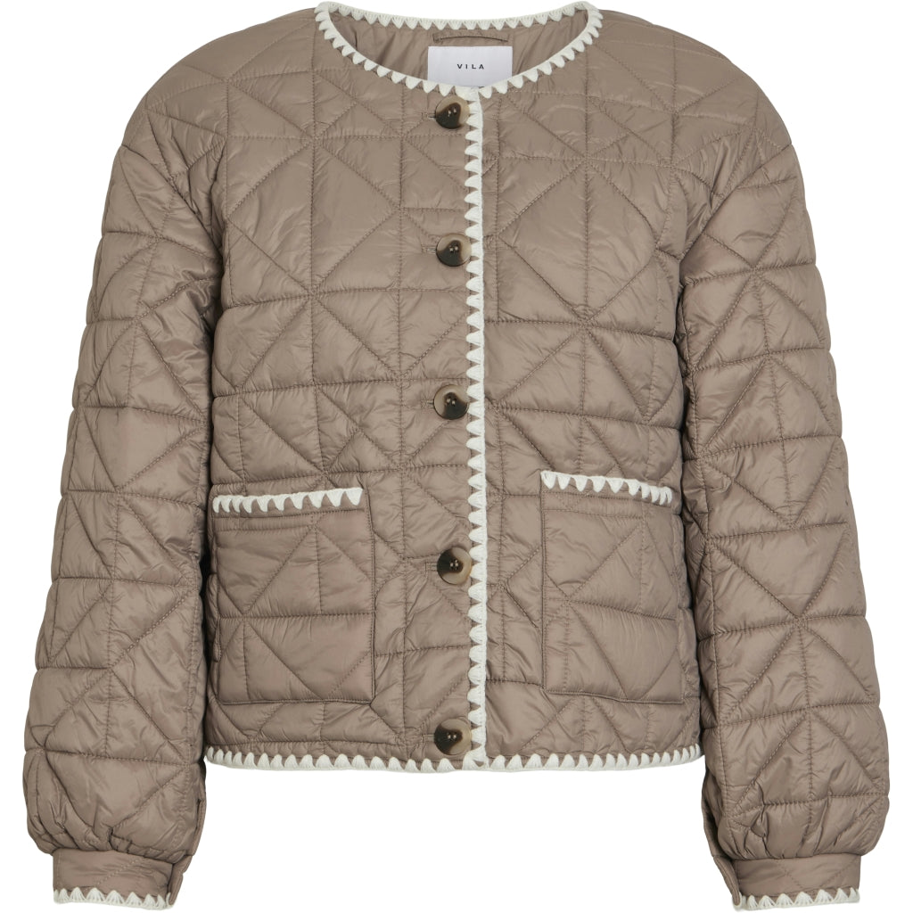 Visilla L S Quilted Jacket Qui Birch