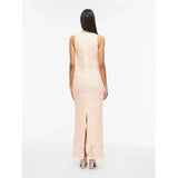 VILA VILA dame kjole VISAIL Dress Pastel Yellow PINK FLOWERS