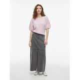 VILA VILA dame nederdel VIKIKI Skirt Medium Grey Denim