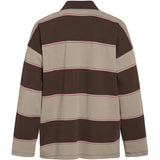 VILA VILA dame polo VIBALO Polo Coffee Bean Stripes PINK + BEIGE