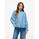 VILA VILA dame skjorte VIANGLASSI Shirt Blissful Blue