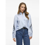 VILA VILA dame skjorte VIVESTA Restudsalg Kentucky Blue Detail Black beauty