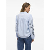 VILA VILA dame skjorte VIVESTA Restudsalg Kentucky Blue Detail Black beauty