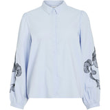 VILA VILA dame skjorte VIVESTA Restudsalg Kentucky Blue Detail Black beauty