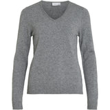 VILA VILA dame strik VIRIL Restudsalg Medium grey melange