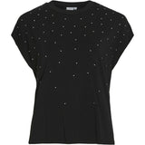 VILA VILA dame t-shirt VIVOVLA Restudsalg Black Beauty