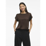 VILA VILA dame top VIELLETTE Top Coffee Bean