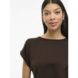 VILA VILA dame top VIELLETTE Top Coffee Bean