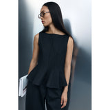 VILA VILA dame top VIMASTRIBA Top Black Beauty PINSTRIPE