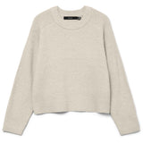 Vero Moda Vero Moda Dame Pullover VMBANG Pullover Birch Detail MELANGE