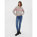 Vero Moda Vero Moda dame strik VMCANDYCANE Knit Ash W. MELANGE + SNOW WHITE+CHINESE RED+HOT PINK+G