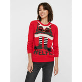 Vero Moda Vero Moda dame striktrøje VMNEWELFIEGIRL Restudsalg Red