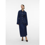 Vero Moda Vero moda dame overskirt VMNIKKA Shirt Dark Blue Denim