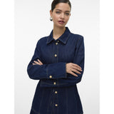 Vero Moda Vero moda dame overskirt VMNIKKA Shirt Dark Blue Denim