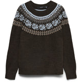 Vero Moda Vero moda dame strik VMSIMONE Knit Chocolate Torte CASHMERE BLUE/BIRCH/SILVER