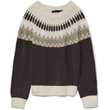 Vero Moda Vero moda dame strik VMSIMONE Knit Chocolate Torte Detail:W. SILVER MINK + BIRCH