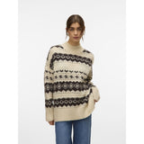 Vero Moda Vero moda dame strik trøje VMAMPLE Knit Birch chocolate torte