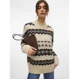 Vero Moda Vero moda dame strik trøje VMAMPLE Knit Birch chocolate torte