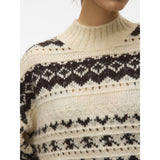 Vero Moda Vero moda dame strik trøje VMAMPLE Knit Birch chocolate torte
