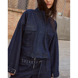 VILA Vila dame denim jakke VIADONNA Jacket Dark Blue Denim