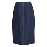 VILA Vila dame nederdel VIKIRA Skirt Dark Blue Denim
