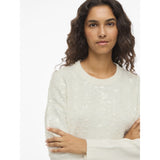 VILA Vila dame strik VISIQUIN Restudsalg White