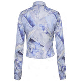 Rosemunde Barbara Kristoffersen bluse BK128 Restudsalg denim print
