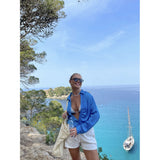 Rosemunde Barbara Kristoffersen bluse BK128 Restudsalg malibu blue