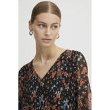 ICHI ICHI dame kjole IHBALLY Restudsalg Black Small