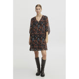 ICHI ICHI dame kjole IHBALLY Restudsalg Black Small