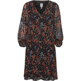 ICHI ICHI dame kjole IHBALLY Restudsalg Black Small