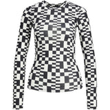 JJXX JJXX dame bluse JXGINA Restudsalg Black BLANC DE BLANC AOP