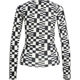 JJXX JJXX dame bluse JXGINA Restudsalg Black BLANC DE BLANC AOP