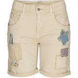 Place du Jour LOLA dame shorts med lapper Restudsalg Beige