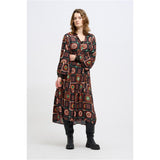 MARTA DU CHATEAU Marta Du Chateau kjole 8562 Restudsalg Black/Brown flower