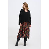 MARTA DU CHATEAU Marta Du Chateau kjole 8562 Restudsalg Black/Brown flower