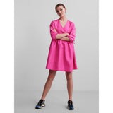 PIECES PIECES dame kjole PCJYLLA Restudsalg Azalea Pink