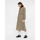 PIECES PIECES dame kjole PCRIMBLA Restudsalg Black/Yellow