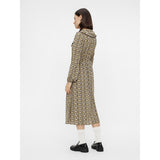 PIECES PIECES dame kjole PCRIMBLA Restudsalg Black/Yellow
