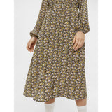 PIECES PIECES dame kjole PCRIMBLA Restudsalg Black/Yellow