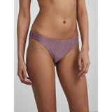 PIECES Pieces dame bikini underdel PCBLING Restudsalg Bordeaux Silver lurex