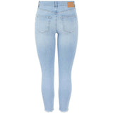 PIECES Pieces dame jeans PCDELLY Restudsalg Light Blue Denim