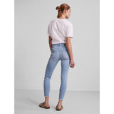 PIECES Pieces dame jeans PCDELLY Restudsalg Light Blue Denim